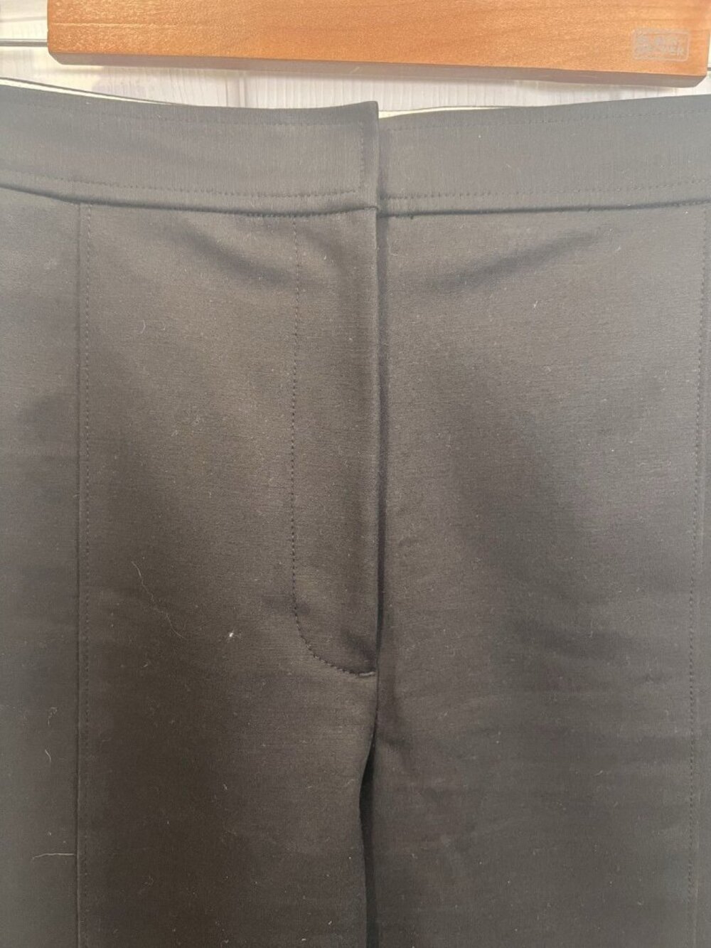 Tory Burch Black Tailored Dress Pants Size 14 Straight Leg Cotton Blend Career - Picture 3 of 11